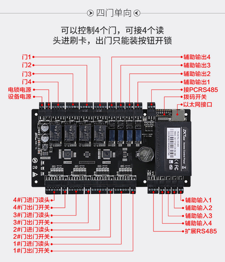 中控考勤門禁系統(tǒng)接線圖 中控考勤門禁系統(tǒng)接線圖