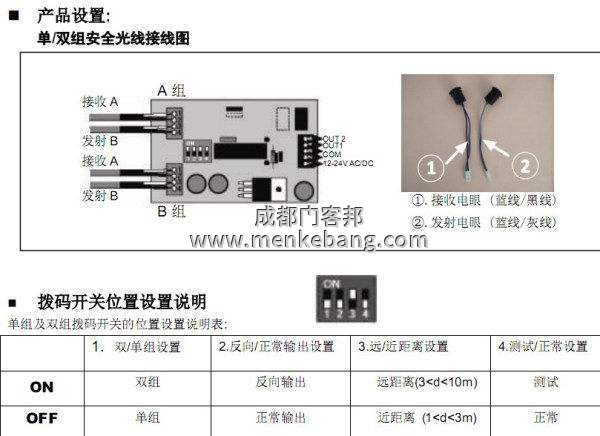 自動門安全光線接線圖 自動門安全光線接線圖