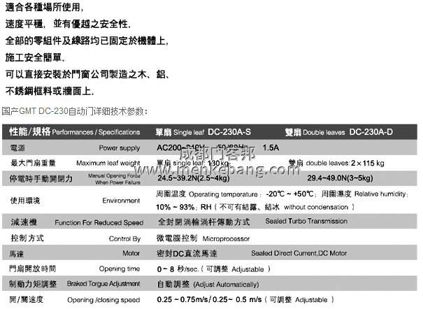 gmt自動門(感應門)說明書 gmt自動門(感應門)說明書
