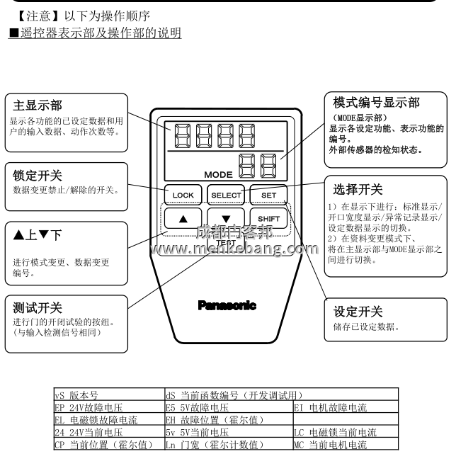 松下自動門調節開關門速度方法 松下自動門調節開關門速度方法